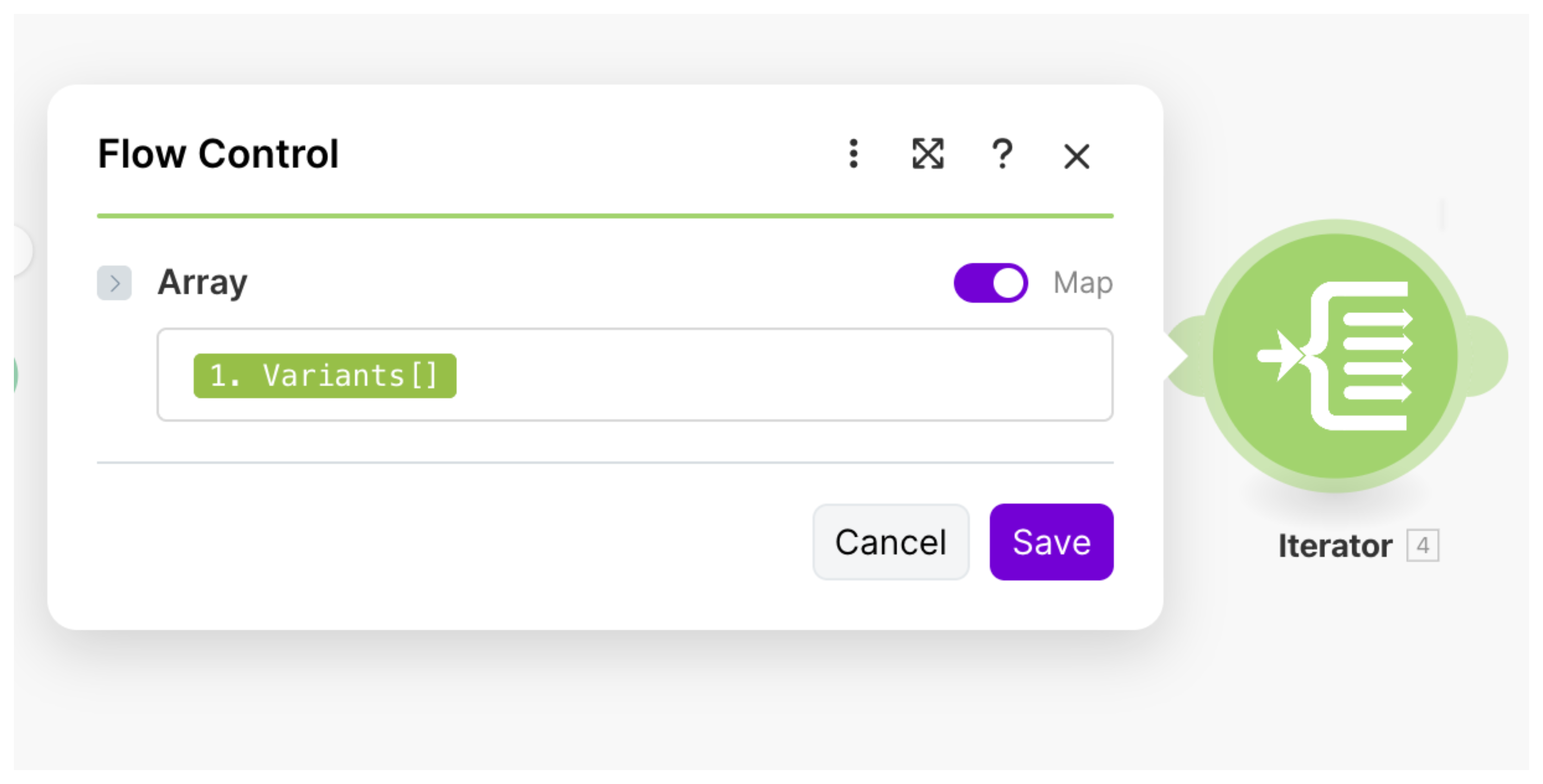 Iterator module for variants in Make